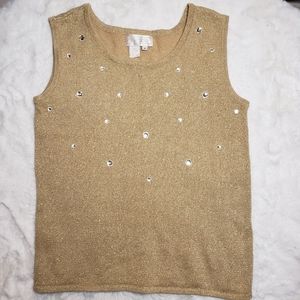 Women Golden Vintage Sweater